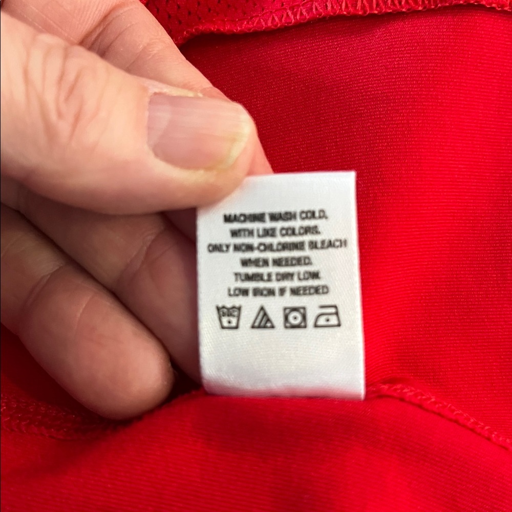 SPANX Active Contour Jacket Vibrant Red zip Front ruched collar and cuff detail - Picture 14 of 15